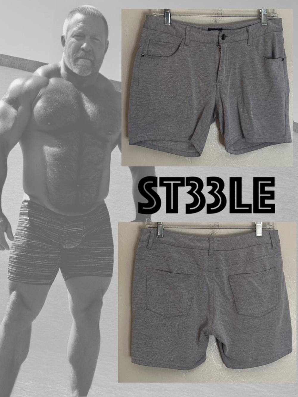 Steele Stretch Shorts 31" waist 5.5" inseam Gently worn 32% cotton/60% polyester
